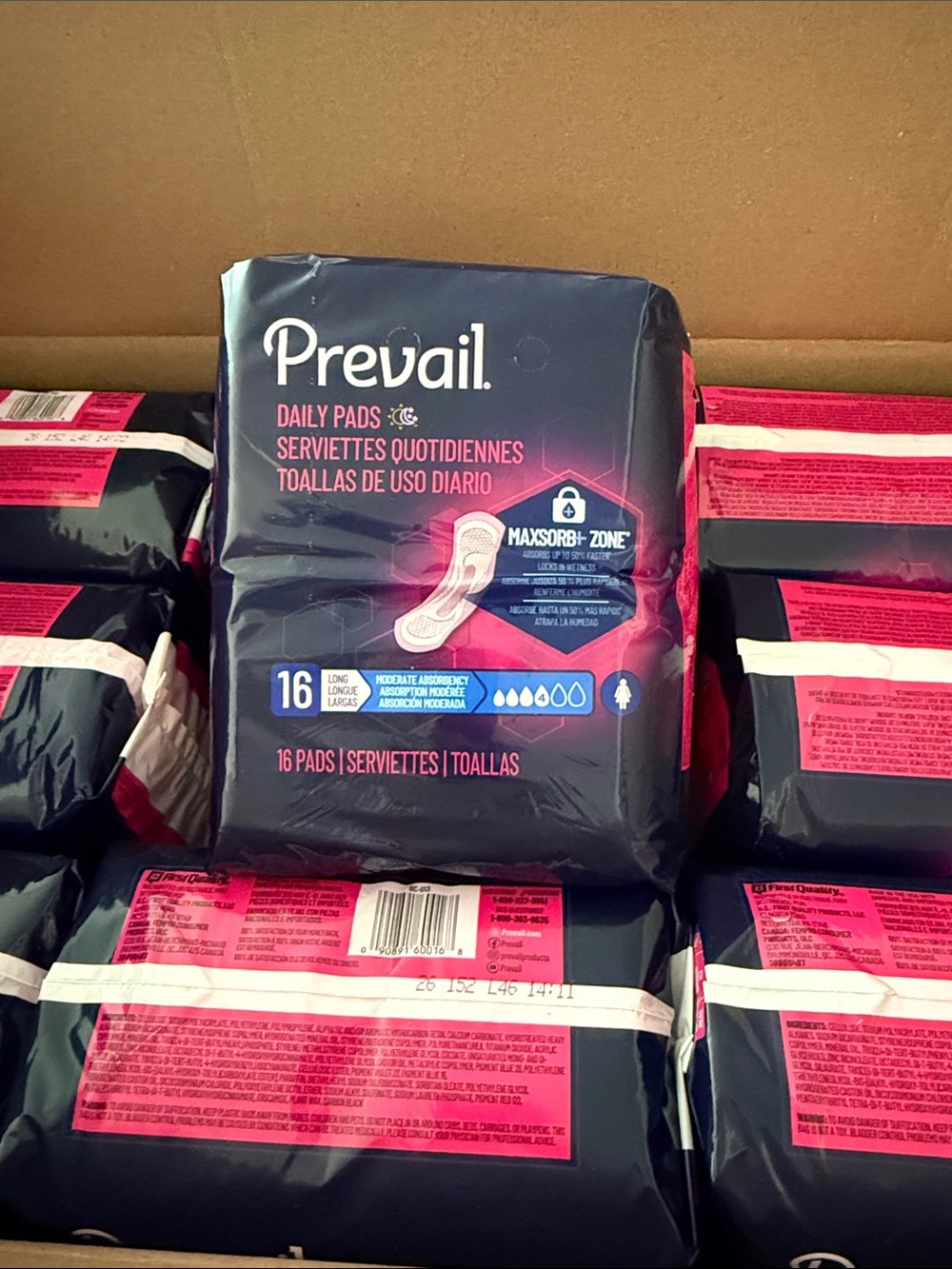 Prevail Bladder Pads 16 count (9 packages)